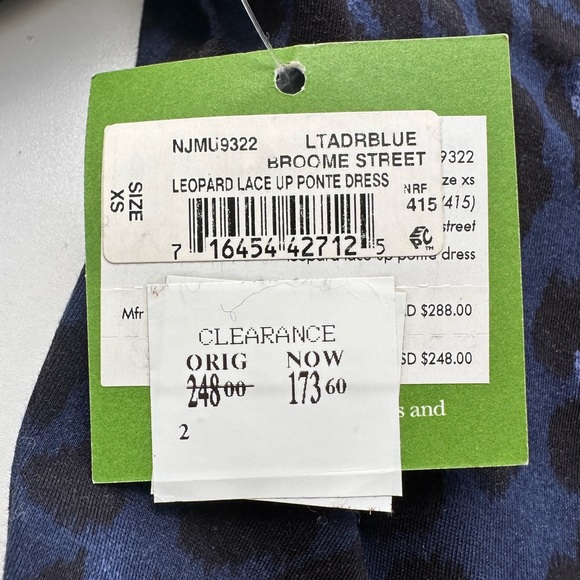 Kate Spade blue cheetah dress - Picture 7 of 7